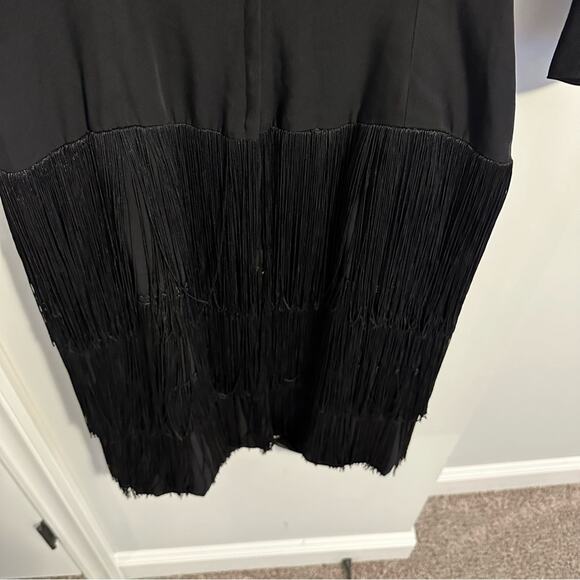 Vintage Black 1940s Handmade Flapper Frill Mini Dress XS - Picture 6 of 10